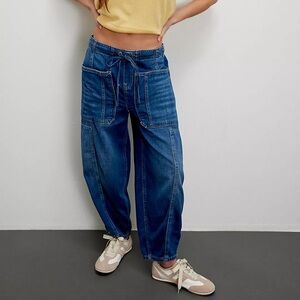 We The Free Silverton Pull-On Barrel Jeans size small